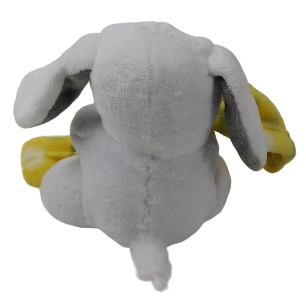 Little Beginnings Plush Dog Lovey Security Blanket White/Gray/Yellow 12" - Picture 4 of 6